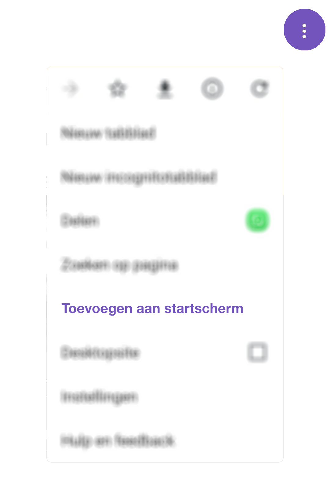Android add to home - stap 2
