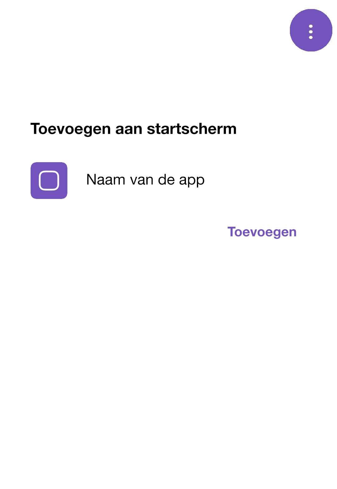 Android add to home - stap 3